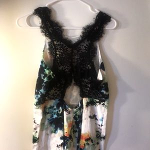 MADISON MARCUS 100% silk lace dress szM floral NWT